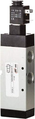 ARO/Ingersoll-Rand - 1/2" Inlet x 1/2" Outlet, Single Solenoid Actuator, Spring Return, 2 Position, Body Ported Solenoid Air Valve - 120 VAC Input, 4.32 CV, 3 Way, 115 psi, 122° Max Temp, 15° Min Temp - Benchmark Tooling