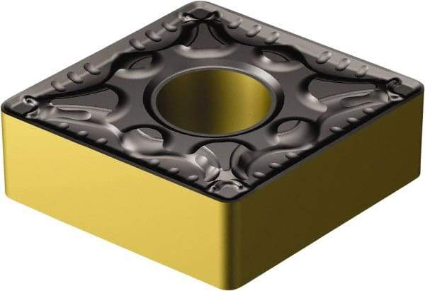 Sandvik Coromant - CNMG644 PM Grade 4325 Carbide Turning Insert - TiCN/AI2O3/TiN Finish, 80° Diamond, 3/4" Inscr Circle, 1/4" Thick, 1/16" Corner Radius - Benchmark Tooling