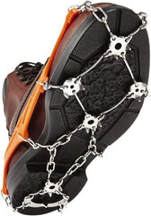 Ergodyne - Size L, (Women's Size L) Strap-On Cleat - Steel Studs Traction, Orange - Benchmark Tooling