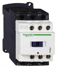 Schneider Electric - 3 Pole, 48 Coil VAC at 50/60 Hz, 12 Amp at 440 VAC and 25 Amp at 440 VAC, Nonreversible IEC Contactor - 1 Phase hp: 1 at 115 VAC, 2 at 230/240 VAC, 3 Phase hp: 10 at 575/600 VAC, 3 at 200/208 VAC, 3 at 230/240 VAC, 7.5 at 460/480 VAC - Benchmark Tooling