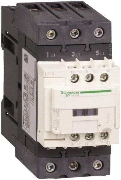 Schneider Electric - 3 Pole, 48 Coil VAC at 50/60 Hz, 65 Amp at 440 VAC, Nonreversible IEC Contactor - CCC, CSA, CSA C22.2 No. 14, EN/IEC 60947-4-1, EN/IEC 60947-5-1, GOST, RoHS Compliant, UL 508, UL Listed - Benchmark Tooling