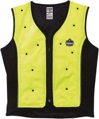 Ergodyne - Size XL, Lime Cooling Vest - 44 to 47" Chest, Zipper Front, Polyester - Benchmark Tooling