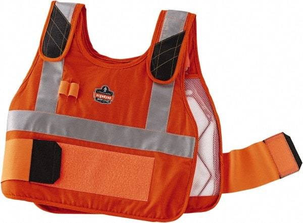 Ergodyne - Size S/M, Orange Cooling Vest - 32 to 40" Chest, Hook & Loop Front, Cotton - Benchmark Tooling