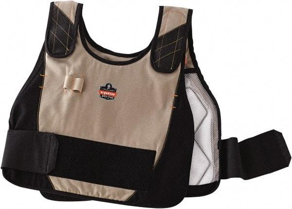 Ergodyne - Size L/XL, Khaki Cooling Vest - 40 to 52" Chest, Hook & Loop Front, Cotton - Benchmark Tooling