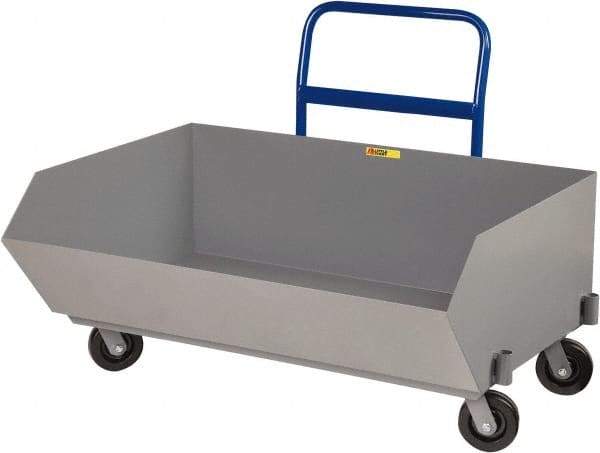 Little Giant - 2,000 Lb Load Capacity, 9.7 Cu Ft, Steel Low Profile - 38" Wide x 54" Long x 24" High, Gray - Benchmark Tooling