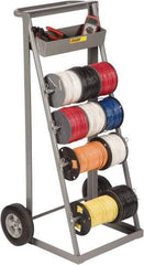 Little Giant - 300 Lb Capacity, 24" Wide x 18-1/2" Long x 45-1/2" High Wire Spool Cart - 1 Shelf, Steel - Benchmark Tooling