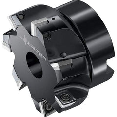 Walter - 5 Inserts, 63mm Cut Diam, 22mm Arbor Diam, Indexable Square-Shoulder Face Mill - 0° Lead Angle, 40mm High, Through Coolant, Series M4132-B1 - Benchmark Tooling