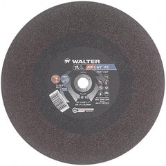 WALTER Surface Technologies - 16" 24 Grit Aluminum Oxide Cutoff Wheel - 5/32" Thick, 1" Arbor, 3,800 Max RPM, Use with Stationary Tools - Benchmark Tooling