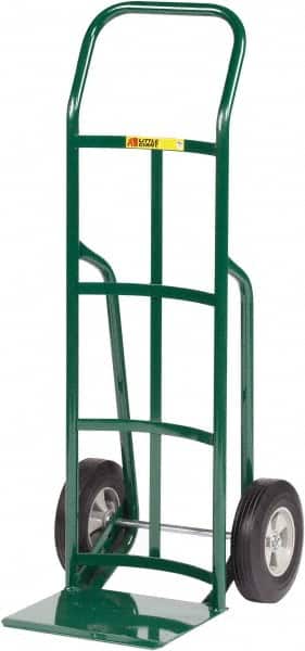 Little Giant - 800 Lb Capacity 47" OAH Hand Truck - 12 x 14" Base Plate, Continuous Handle, Steel, Solid Rubber Wheels - Benchmark Tooling