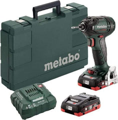 Metabo - 18 Volt, 1/4" Drive, 1,770 Ft/Lb Torque, Cordless Impact Driver - Pistol Grip Handle, 2900 RPM, 2 Batteries Included - Benchmark Tooling