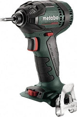 Metabo - 18 Volt, 1/4" Drive, 1,770 Ft/Lb Torque, Cordless Impact Driver - Pistol Grip Handle, 2900 RPM, Bare Tool - Benchmark Tooling