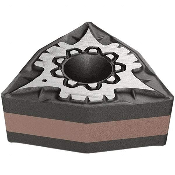 Iscar - WNMG332 F3M Grade IC6025 Carbide Turning Insert - TiCN/Al2O3/TiN Finish, 80° Trigon, 3/8" Inscr Circle, 3/16" Thick, 1/32" Corner Radius - Benchmark Tooling