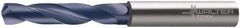 Walter-Titex - 15.5mm 140° Spiral Flute Solid Carbide Screw Machine Drill Bit - TiAlN Finish, Right Hand Cut, 1.83" Flute Length, 5" OAL, Special Type Point, Straight Shank - Benchmark Tooling