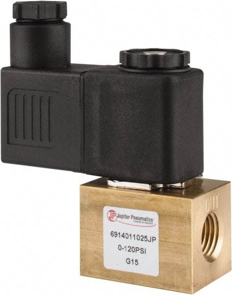 PRO-SOURCE - 1/4", 2/2 Way Square Body Stacking Solenoid Valve - 110 VAC, 0.18 CV Rate, 2.95" High x 2.64" Long - Benchmark Tooling