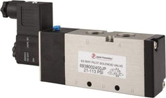 PRO-SOURCE - 3/8", 5/2 Way Single Stacking Solenoid Valve - 24 VDC, 1.9 CV Rate, 2.81" High x 6.22" Long - Benchmark Tooling