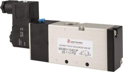 PRO-SOURCE - 3/8", 3/2 Way Single Stacking Solenoid Valve - 110 VAC, 1.38 CV Rate, 2.81" High x 6.22" Long - Benchmark Tooling