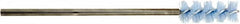 Tanis - 3/4" Diam Helical Nylon Tube Brush - Single Spiral, 0.04" Filament Diam, 2" Brush Length, 8" OAL, 1/4" Diam Shank - Benchmark Tooling