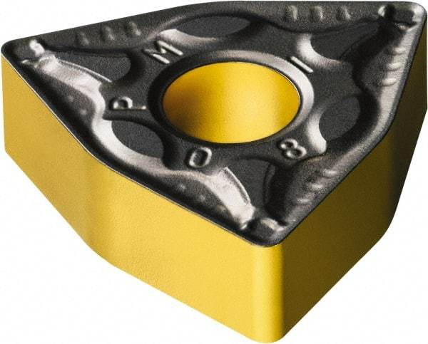 Sandvik Coromant - WNMG433 PM Grade 4305 Carbide Turning Insert - TiCN/AI2O3/TiN Finish, 80° Trigon, 1/2" Inscr Circle, 3/16" Thick, 3/64" Corner Radius - Benchmark Tooling