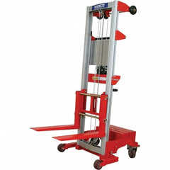 Wesco Industrial Products - 500 Lb Capacity, 70" Lift Height, Hand Winch Manually Operated Lift - Benchmark Tooling