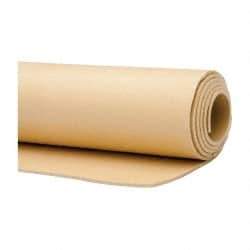 Made in USA - 36" Wide, Natural Gum Rubber Foam Sheet - 35 to 45 Durometer, Tan, -20 to 140°F, 3,000 psi Tensile Strength, Cut-to-Length - Benchmark Tooling