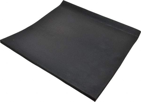 Made in USA - 12" Long, 12" Wide, Buna-N Rubber Foam Sheet - 50 to 60 Durometer, Black, -20 to 170°F, 900 psi Tensile Strength, Stock Length - Benchmark Tooling
