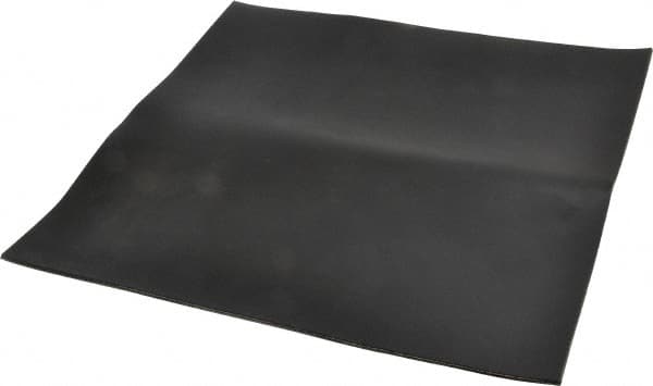 Made in USA - 12" Long, 12" Wide, Nylon-Reinforced Neoprene Rubber Foam Sheet - 65 to 75 Durometer, Black, -40 to 220°F, 1,100 psi Tensile Strength, Stock Length - Benchmark Tooling