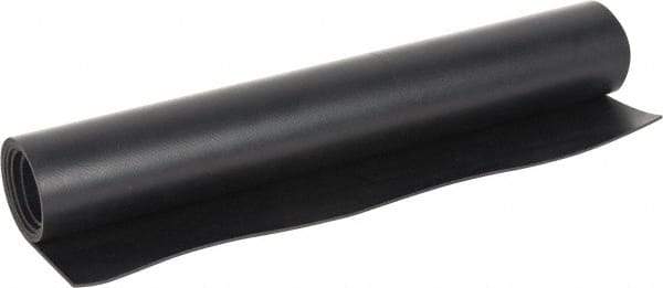 Made in USA - 24" Long, 12" Wide, Nylon-Reinforced Neoprene Rubber Foam Sheet - 65 to 75 Durometer, Black, -40 to 220°F, 1,100 psi Tensile Strength, Stock Length - Benchmark Tooling