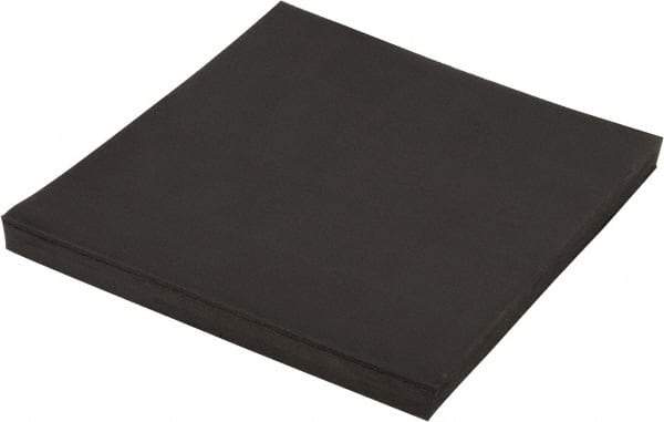 Made in USA - 12" Long, 12" Wide, Neoprene Spring Blend Rubber Foam Sheet - 65 to 75 Durometer, Black, -20 to 170°F, 1,000 psi Tensile Strength, Stock Length - Benchmark Tooling