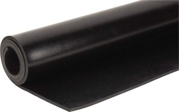 Made in USA - 36" Long, 24" Wide, Neoprene Spring Blend Rubber Foam Sheet - 65 to 75 Durometer, Black, -20 to 170°F, 1,000 psi Tensile Strength, Stock Length - Benchmark Tooling