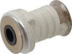 Made in USA - 1/2" x 5.1' Spool Length, PTFE/Sanitary Compression Packing - 1,000 Max psi, 500° F Max, White - Benchmark Tooling