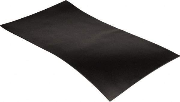 Made in USA - 24" Long, 12" Wide, EPDM Rubber Foam Sheet - 50 to 60 Durometer, Black, -40 to 240°F, 1,000 psi Tensile Strength, Stock Length - Benchmark Tooling
