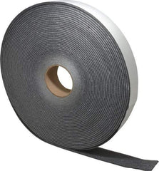 Made in USA - 3/16" Thick x 2" Wide x 100' Long Gray Open Cell Polyurethane Foam Rubber Roll - Stock Length, Adhesive Back, 1.8 to 2.2 Lb/Cu Ft Density, -20°F to 160°F - Benchmark Tooling