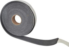 Made in USA - 3/8" Thick x 2" Wide x 50' Long Gray Open Cell Polyurethane Foam Rubber Roll - Stock Length, Adhesive Back, 1.8 to 2.2 Lb/Cu Ft Density, -20°F to 160°F - Benchmark Tooling