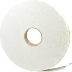 Made in USA - 1/8" Thick x 1" Wide x 75' Long Gray Closed Cell PVC Foam Rubber Roll - Stock Length, Adhesive Back, 8 Lb/Cu Ft Density, -20°F to 130°F - Benchmark Tooling