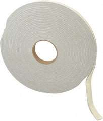 Made in USA - 3/16" Thick x 3/4" Wide x 30' Long Gray Closed Cell PVC Foam Rubber Roll - Stock Length, Adhesive Back, 8 Lb/Cu Ft Density, -20°F to 130°F - Benchmark Tooling