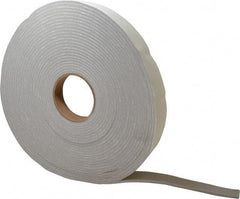 Made in USA - 3/16" Thick x 1" Wide x 30' Long Gray Closed Cell PVC Foam Rubber Roll - Stock Length, Adhesive Back, 8 Lb/Cu Ft Density, -20°F to 130°F - Benchmark Tooling