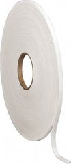 Made in USA - 50' x 3/8" x 3/16" White Polyethylene Foam Roll - Benchmark Tooling