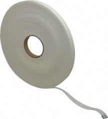 Made in USA - 1/8" Thick x 3/4" Wide x 75' Long White Closed Cell Polyethylene Foam Rubber Roll - Stock Length, Adhesive Back, 2 Lb/Cu Ft Density, -20°F to 170°F - Benchmark Tooling