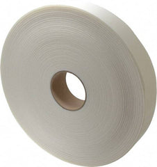 Made in USA - 1/8" Thick x 2" Wide x 75' Long White Closed Cell Polyethylene Foam Rubber Roll - Stock Length, Adhesive Back, 2 Lb/Cu Ft Density, -20°F to 170°F - Benchmark Tooling