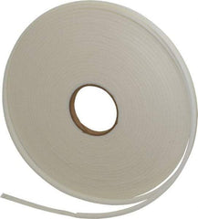 Made in USA - 3/16" Thick x 1/2" Wide x 50' Long White Closed Cell Polyethylene Foam Rubber Roll - Stock Length, Adhesive Back, 2 Lb/Cu Ft Density, -20°F to 170°F - Benchmark Tooling
