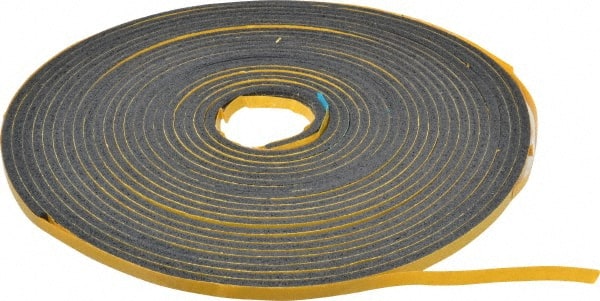 Made in USA - 50' x 3/8" x 1/4" Black Natural Foam Roll - Benchmark Tooling