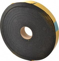 Made in USA - 50' x 2" x 1/4" Black Natural Foam Roll - Benchmark Tooling