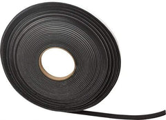 Made in USA - 1/8" Thick x 1/2" Wide x 50' Long Black Closed Cell Neoprene-Blend Spring Rubber Roll - Stock Length, Adhesive Back, 8 to 11 Lb/Cu Ft Density, -40°F to 158°F - Benchmark Tooling