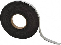 Made in USA - 1/16" Thick x 3/4" Wide x 50' Long Black Closed Cell Neoprene-Blend Spring Rubber Roll - Stock Length, Adhesive Back, 8 to 11 Lb/Cu Ft Density, -40°F to 158°F - Benchmark Tooling
