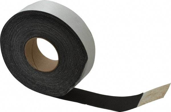 Made in USA - 1/16" Thick x 2" Wide x 50' Long Black Closed Cell Neoprene-Blend Spring Rubber Roll - Stock Length, Adhesive Back, 8 to 11 Lb/Cu Ft Density, -40°F to 158°F - Benchmark Tooling
