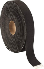 Made in USA - 3/16" Thick x 2" Wide x 50' Long Black Closed Cell Neoprene-Blend Spring Rubber Roll - Stock Length, Adhesive Back, 8 to 11 Lb/Cu Ft Density, -40°F to 158°F - Benchmark Tooling