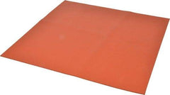 Made in USA - 12" Long, 12" Wide, Silicone Foam Rubber Foam Sheet - Orange-Red, -103 to 450°F, Plain Backing, Stock Length - Benchmark Tooling
