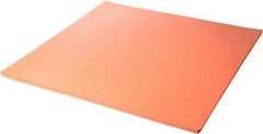 Made in USA - 12" Long, 12" Wide, Silicone Foam Rubber Foam Sheet - Orange-Red, -103 to 450°F, Plain Backing, Stock Length - Benchmark Tooling