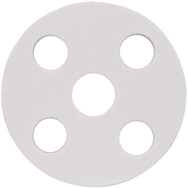 Made in USA - 1/2" Pipe, Flange Gasket - Gore-Tex GR, White, 1/16" Thick - Benchmark Tooling