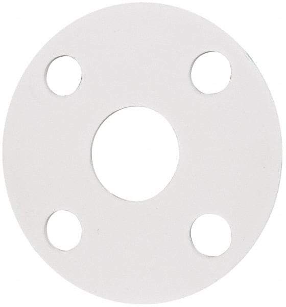 Made in USA - 1" Pipe, Flange Gasket - Gore-Tex GR, White, 1/16" Thick - Benchmark Tooling